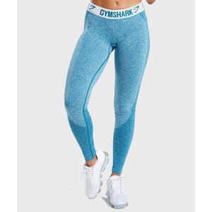 Gymshark Flex Leggings- Deep Teal/Ice Blue
